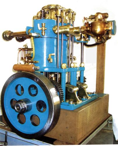 Scratch-built marine engine